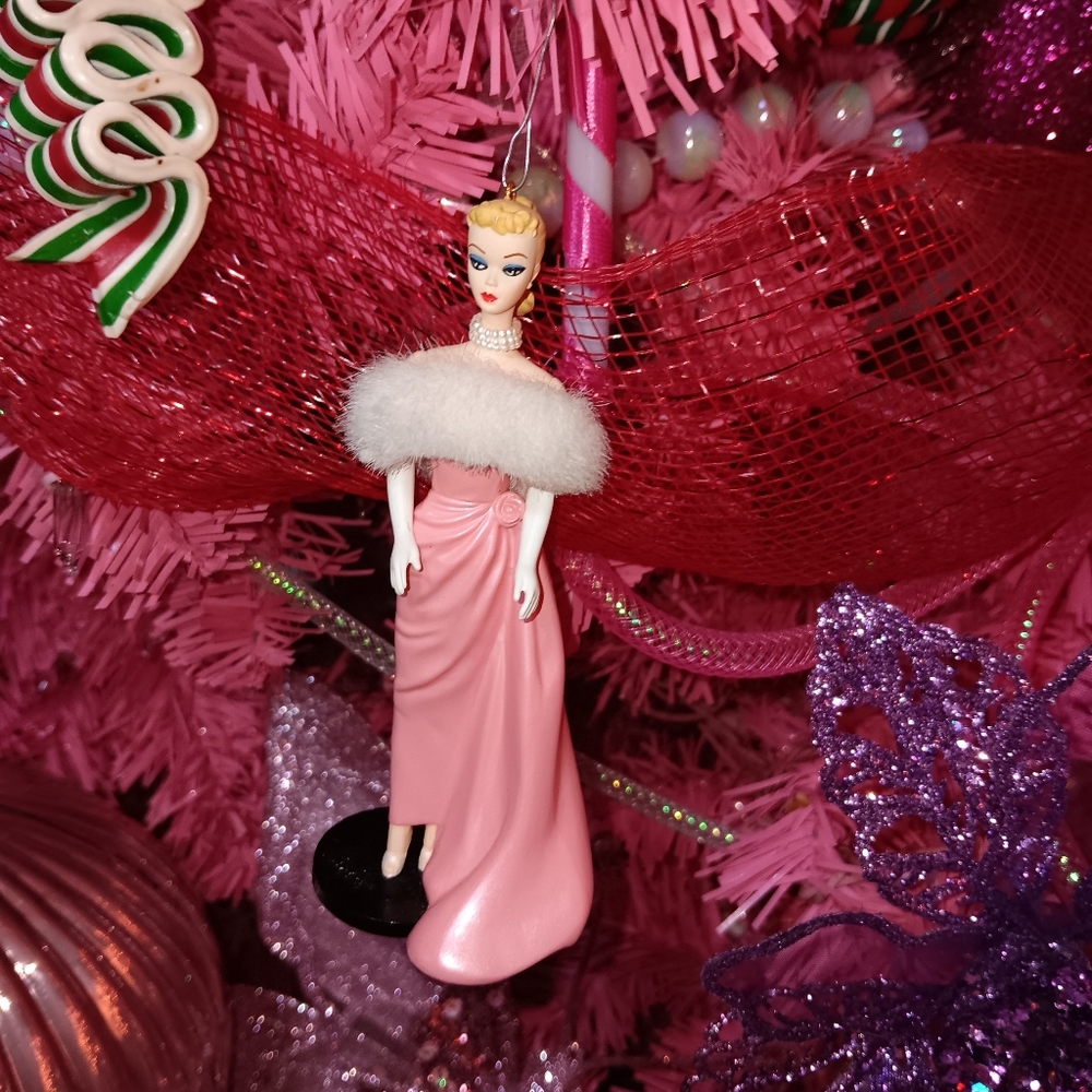1996 VINTAGE BARBIE DOLL ENCHANTED EVENING CHRISTMAS TREE ORNAMENT - Picture 6 of 13